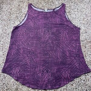 Under Armour Women's Workout Tank‎ Top M | Purple Pink Graphic Sleeveless Shirt